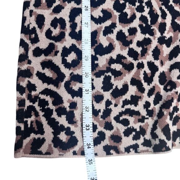 EUC J. Crew Women's Leopard Print Sweater Dress Brown Knee Length XXS - Picture 8 of 8